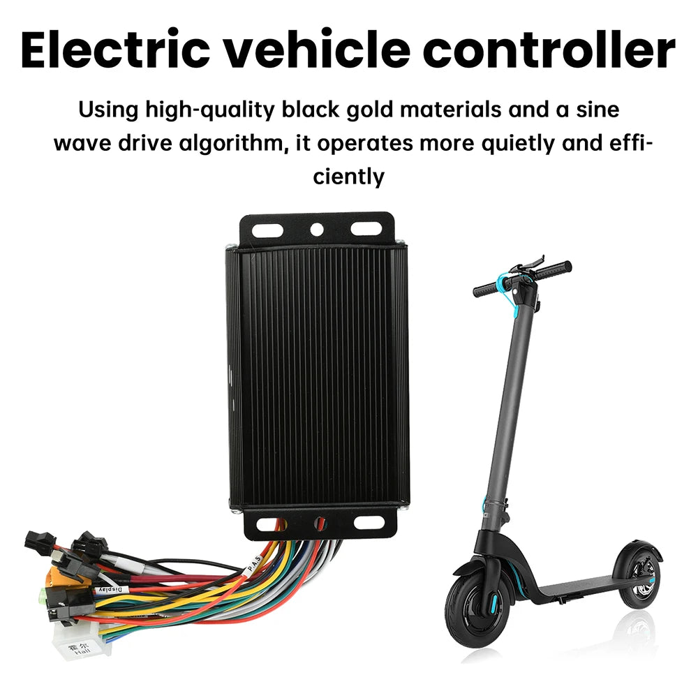 36V/48V 20A Sine Wave Brushless Motor Controller 350W-500W LCD Electric Bicycle Compatible with SM Connectors Protocol Oasis Select