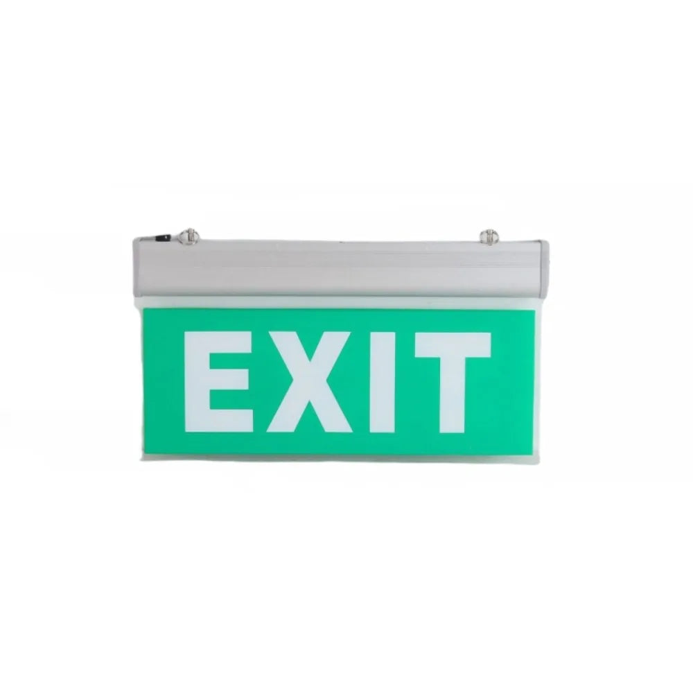 LED Exit Sign Emergency Evacuation Light | Acrylic Green Indicator Emergency Exit Sign Oasis Select Style 3