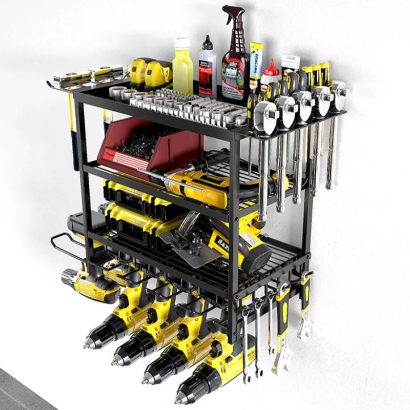 Multi-layer power tool storage rack Wall-mounted hand drill tool rack Garage screwdriver bracket Tool storage rack Oasis Select