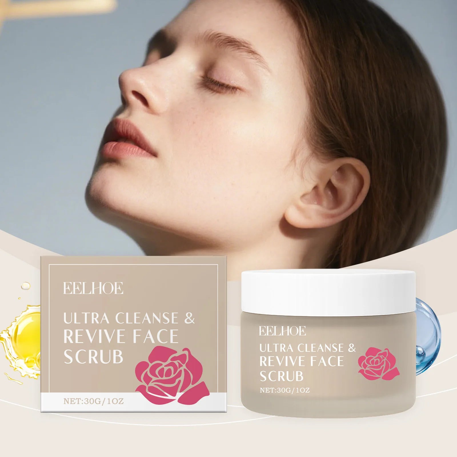 Eelhoe Rose Exfoliating Face Powder – Cleanse & Soften 30g