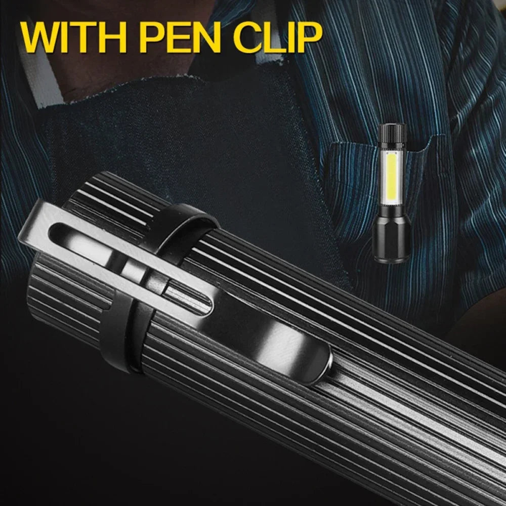 Rechargeable Zoom LED Flashlight Handheld Torch with 3 Modes Waterproof High Power Light Hand Lamp For Working Outdoor Camping Oasis Select