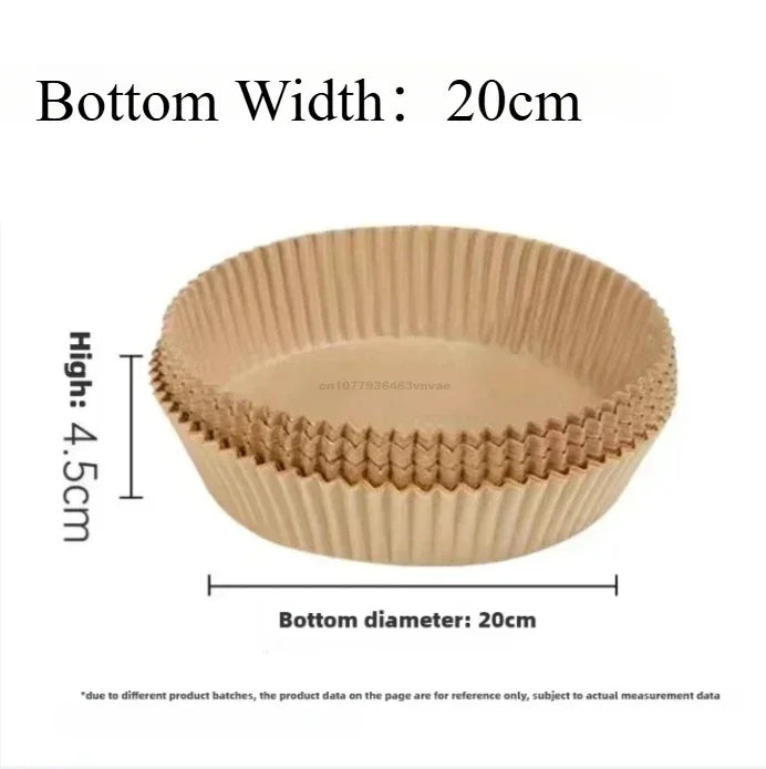 Paper for Airfrier Anti Fat Hot Air Fryer Silicone Oil Paper Air Fryer Liner Non-fat Paper Oven Accessories Nonstick Parchment Oasis Select 20CM-Round 300PCS