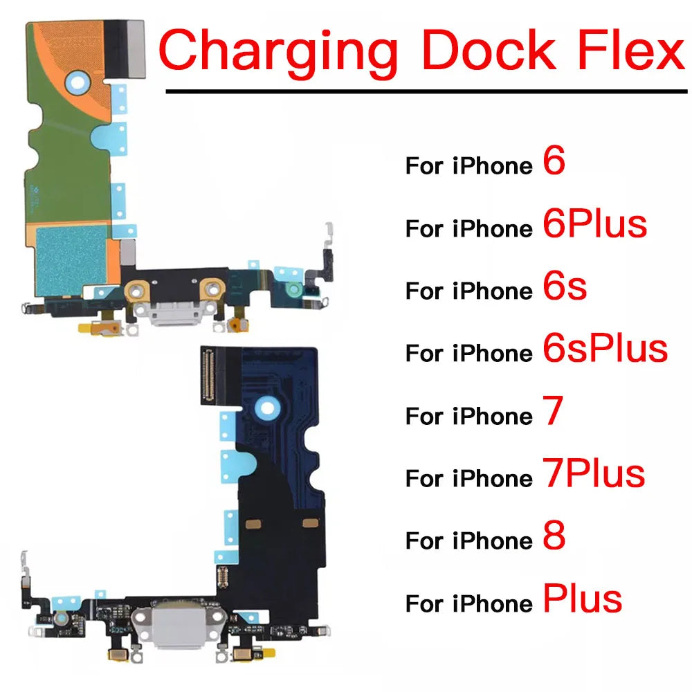 iPhone 6–8 Plus Charging Dock Flex Cable | USB Port & Mic Fix
