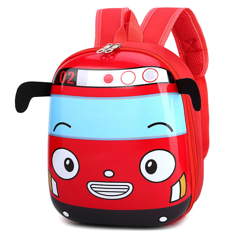 3D Cartoon Bus Kids Backpack – Toddler School Bag Boys & Girls Kids Backpack Oasis Select Red france