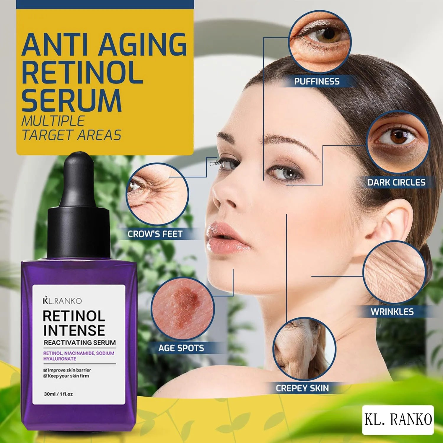 Retinol & Hyaluronic Acid Face Serum – Anti-Aging & Firming
