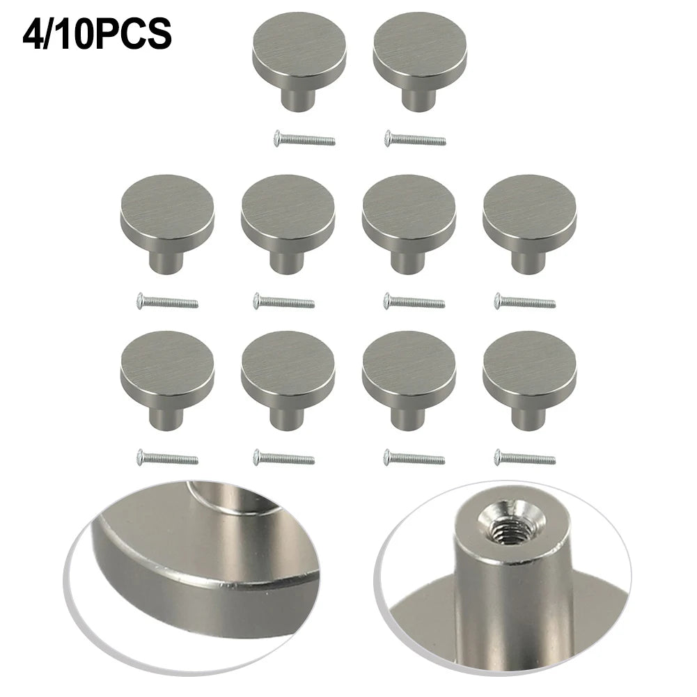4/10pcs Cabinet Knobs Dresser Knobs Single Hole Round Handle Kitchen Cupboard Door Furniture Hardware Oasis Select