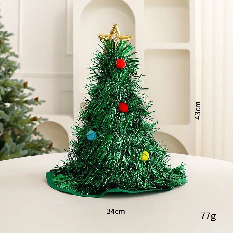 Magic Christmas Tree Hat Christmas Decoration Gift Headwear Oasis Select Green Venus colored ball