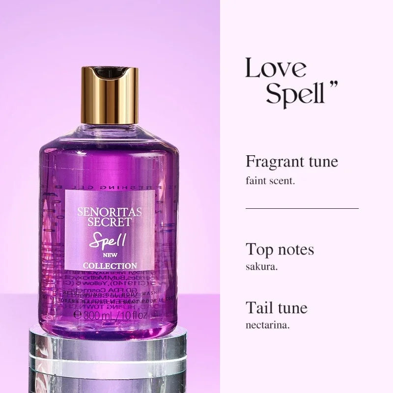 Victoria fragrance shower gel lasting fragrance secret language of love Moisturizing&oil controlling deep cleaning Oasis Select 1pc 2