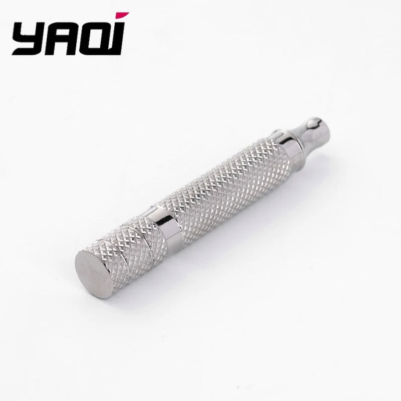 2026 New Arrival！YAQI Polished Titanium Men Safety Razor Handle Comfortable Shaving Oasis Select RT2363