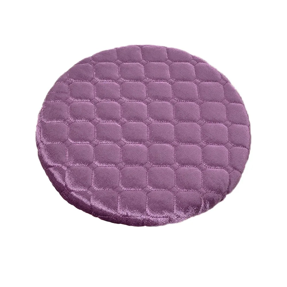 Perfect Thickening Stool Covers Elastic Solid Color Dining Stool Covers Anti Dirty Soft Round Stool Covers Dining Halls Oasis Select Purple