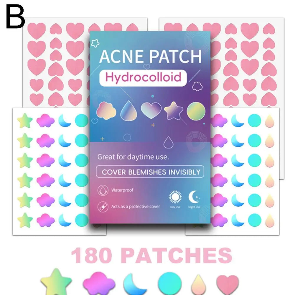 Star Pimple Patches – Colorful Invisible Acne Spot Stickers Acne Pimple Patches Oasis Select B-180pcs