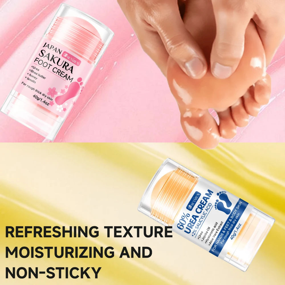 SUYARUN 60% Urea Foot Cream Stick - Moisturizing & Exfoliating, Cracked Heel Repair, Deep Hydration for Dry Feet, Long protect. Oasis Select