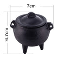 Cast Iron Incense Burner with Lid, Yoga Meditation Purification Incense Burner, Halloween Desktop Decor Ornament, Incense Holder Oasis Select black