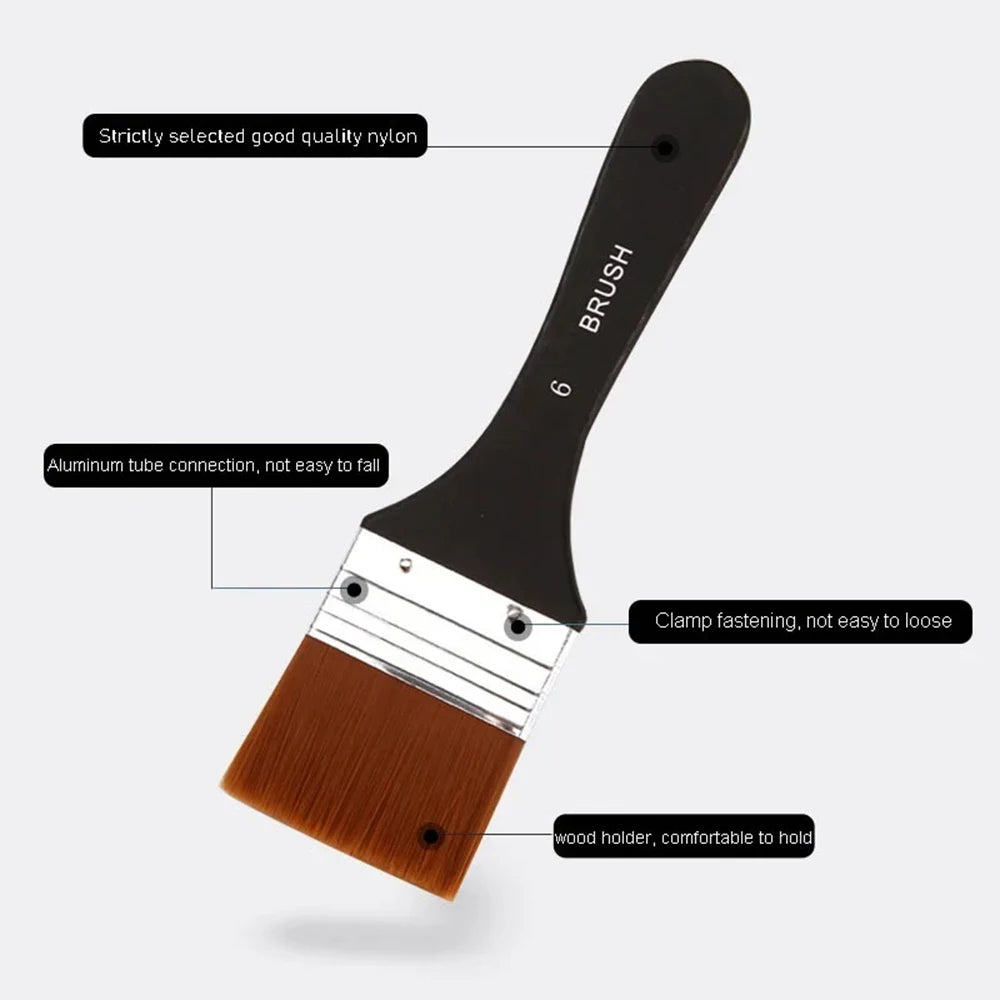 1/3/4/7Pcs Flat Paint Brushes for Acrylic Painting, Oil Art Paint Brushes Set, Craft Paint Brushes for Applying Gesso, Acrylic P Oasis Select