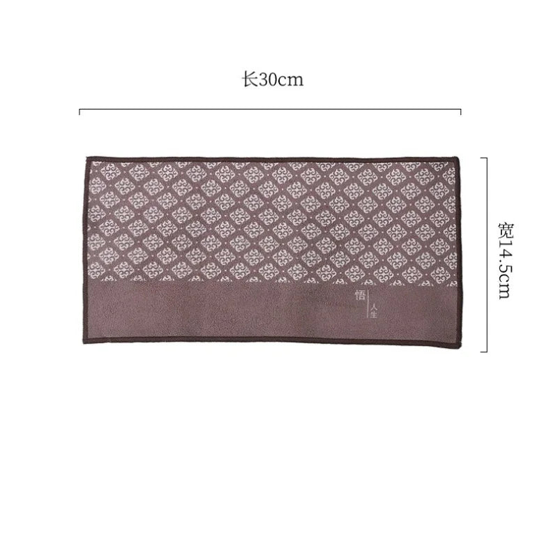 Cotton Tea Towel Strong Absorben Kung Fu Tea Set Accessories Thickened Table Cleaning Cloth Suede Tea Cloth Household Hand Towel Oasis Select
