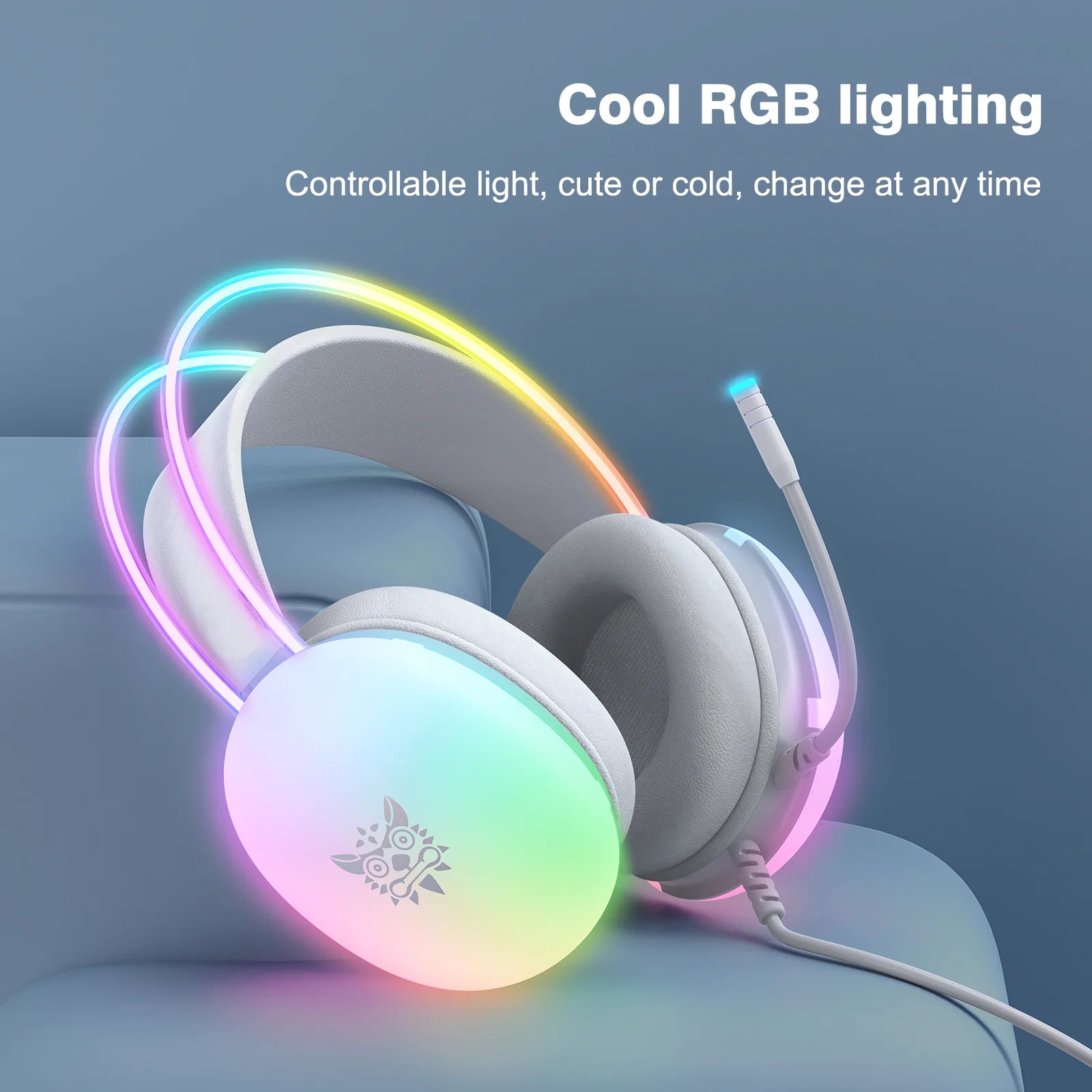 AyeBeau RGB Wired Gaming Headset with Mic – PC & Phone