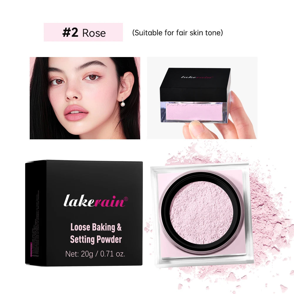 Lakerain Loose Setting Powder – Matte Oil Control, All Skin