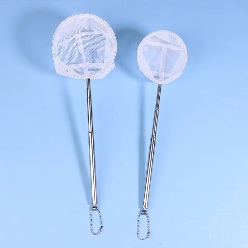 Aquarium Round Fishing Net Extendable Long Handle Fishing Gear For Catching Fish Shrimp Tank Clean Accessories Oasis Select