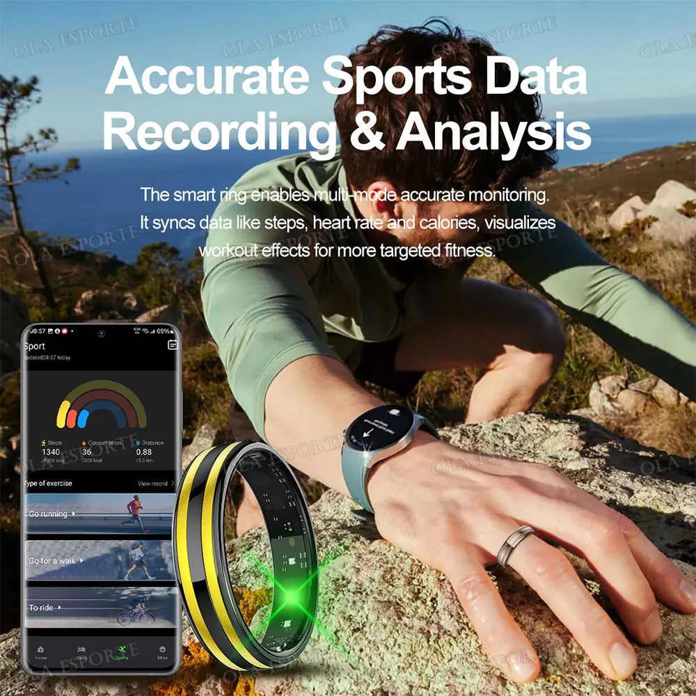 Smart Ring – Heart Rate, SpO2 & Sleep Monitor | Waterproof