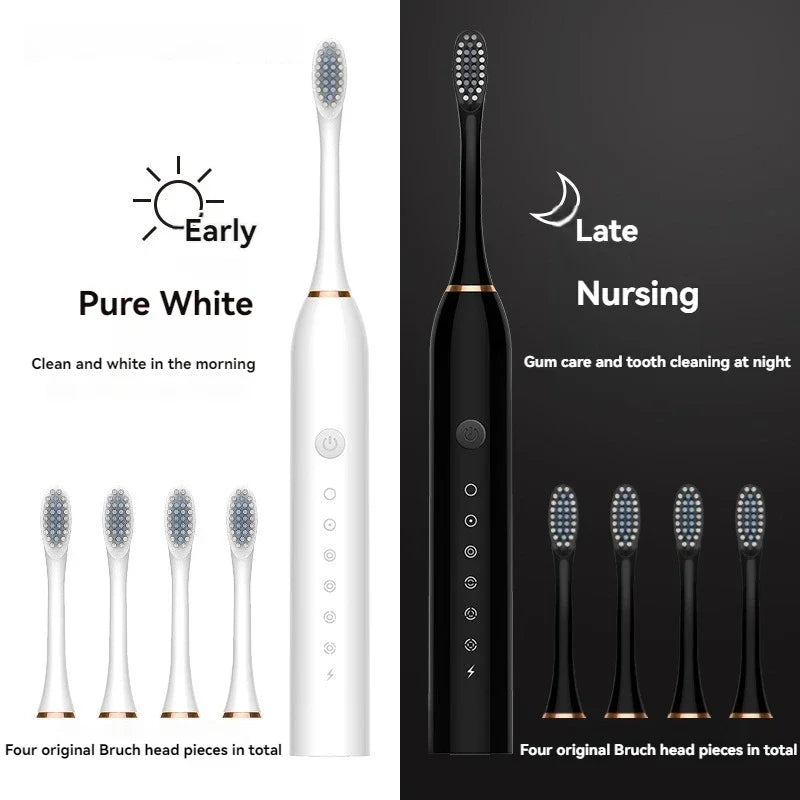 Automatic Electric Toothbrush Six-Speed Adult & Children's Universal Soft Bristle Charging Smart Toothbrush for All Ages Oasis Select
