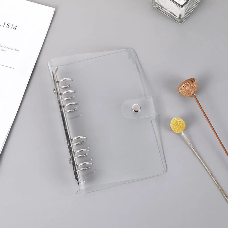 Transparent Plastic Ring Binder Planner – A5/A6 Loose Leaf