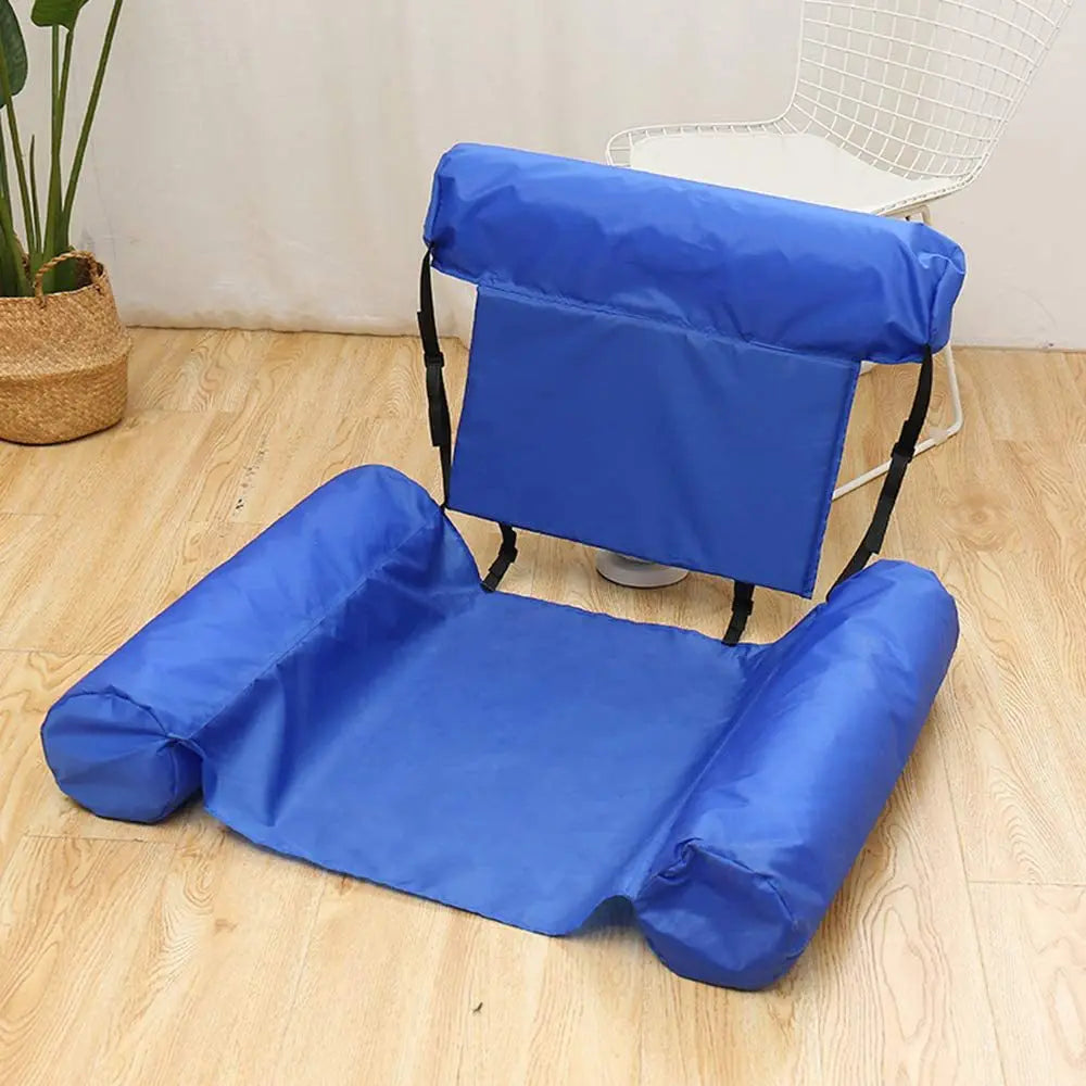 Foldable Inflatable Floating Row Pool Float Inflatable Chair Backrest Recliner Swimming Pool Water Hammock Beach Lounger Piscina Oasis Select