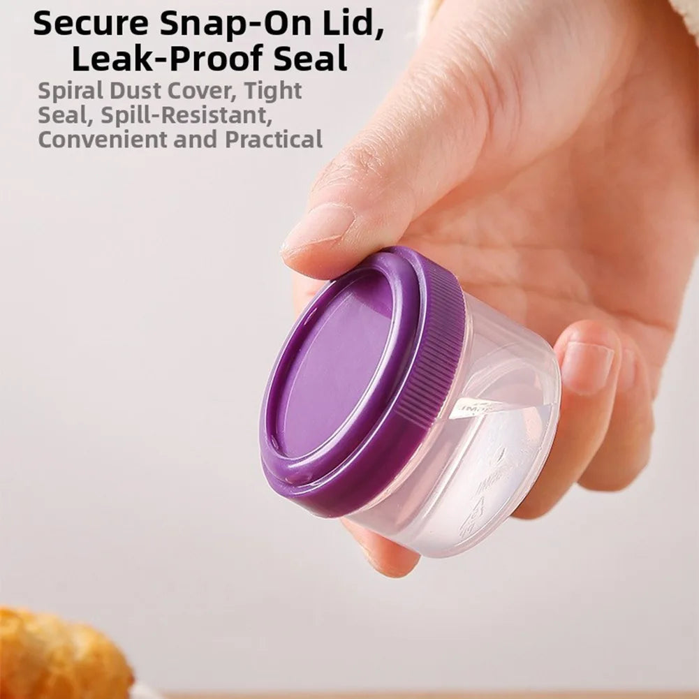 4Pcs 35ml Food Containers With Lids Stackable Plastic Storage Boxes For Sauce Condiment Snacks Kitchen Meal Prep Organization Oasis Select