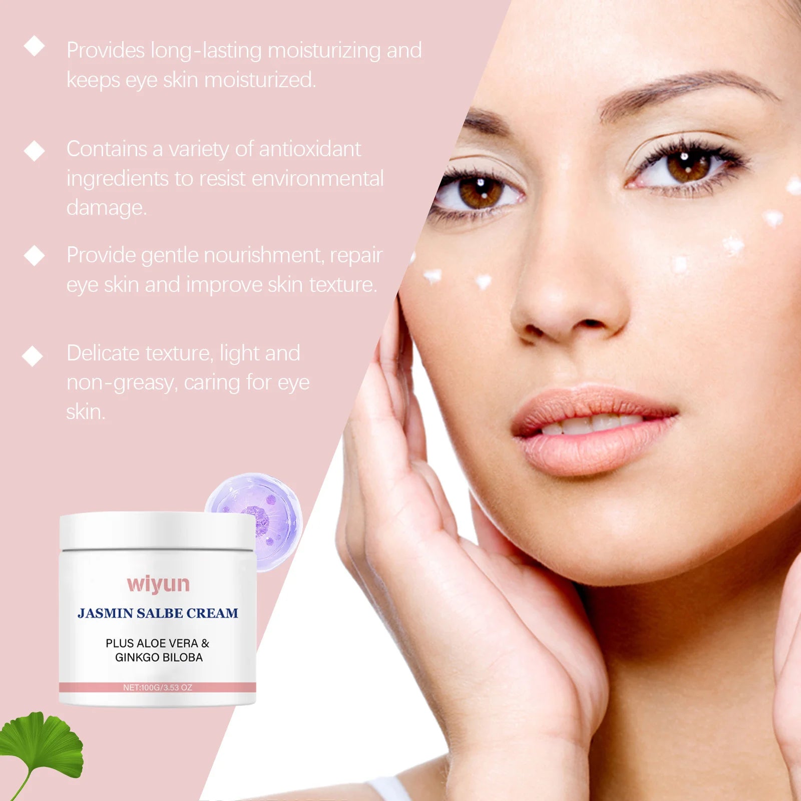 Eye Cream Remove Dark Circles Eye Bags Firming Smooths Moisturizing Skin Reduce Fine Lines Anti Puffiness Jasmine Eye Care Cream Oasis Select