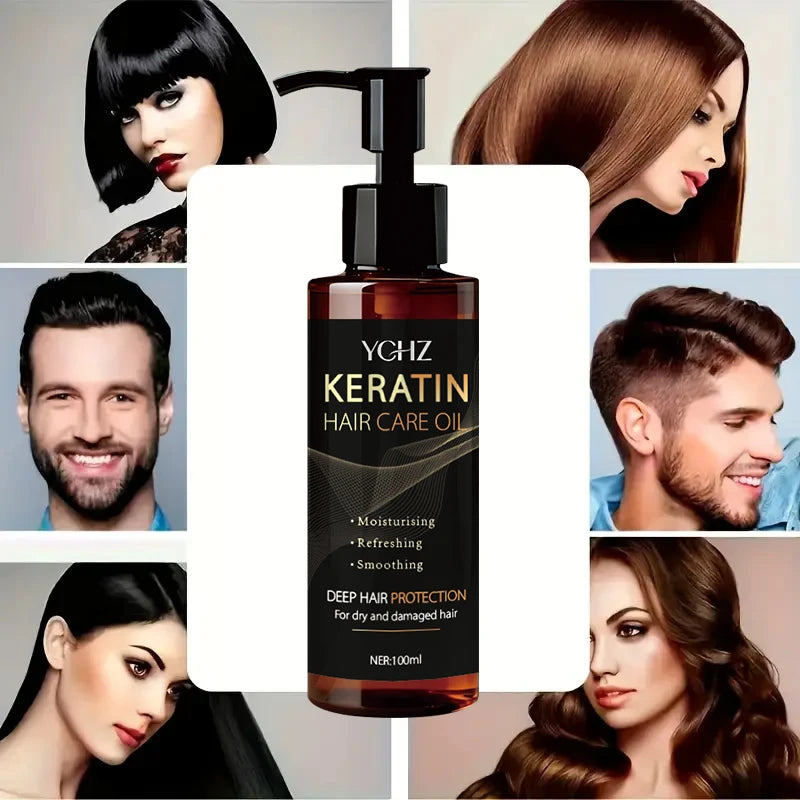 YCHZ Keratin Hair Oil – Smoothing, Shine & Frizz Control 100ml