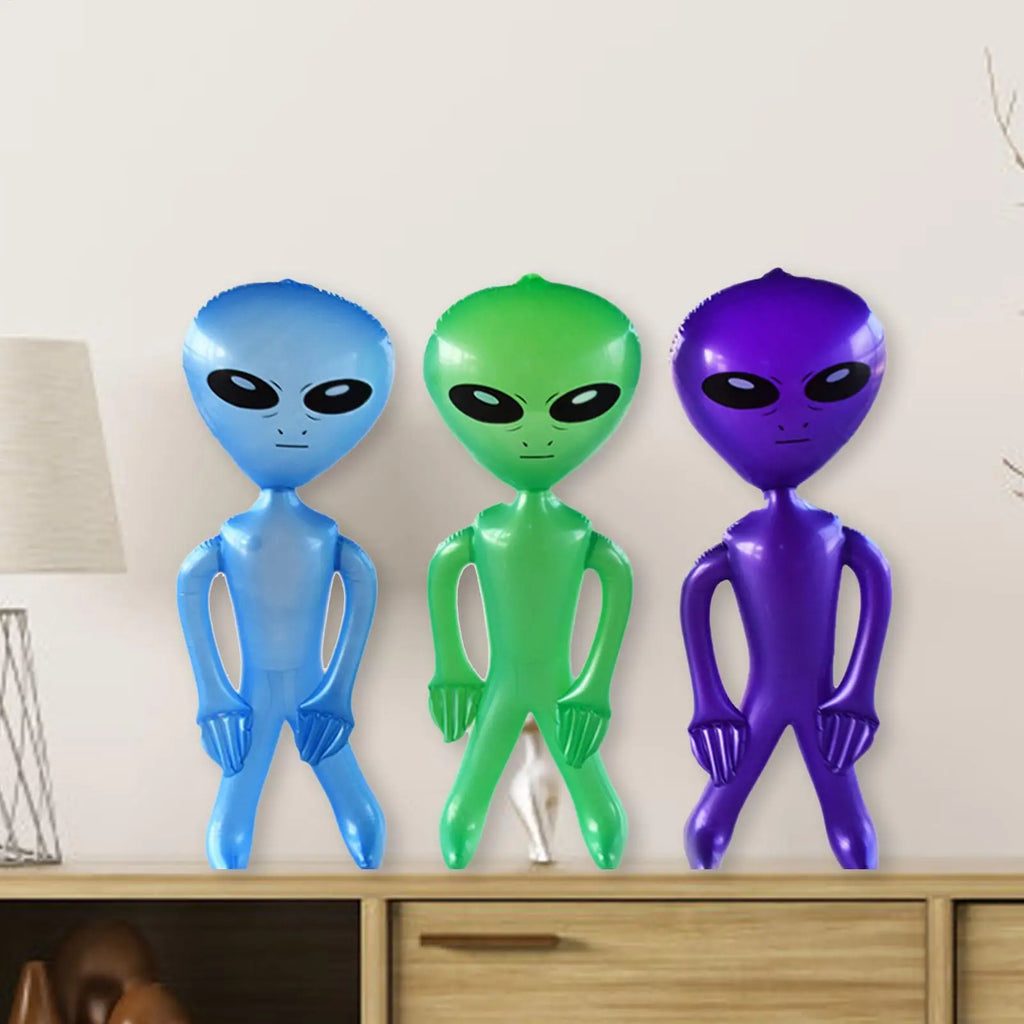 90cm Green Alien Inflate 35Inch Jumbo Green Alien Halloween Decorations Alien Balloons Photo Prop Blow up Alien for Halloween Oasis Select