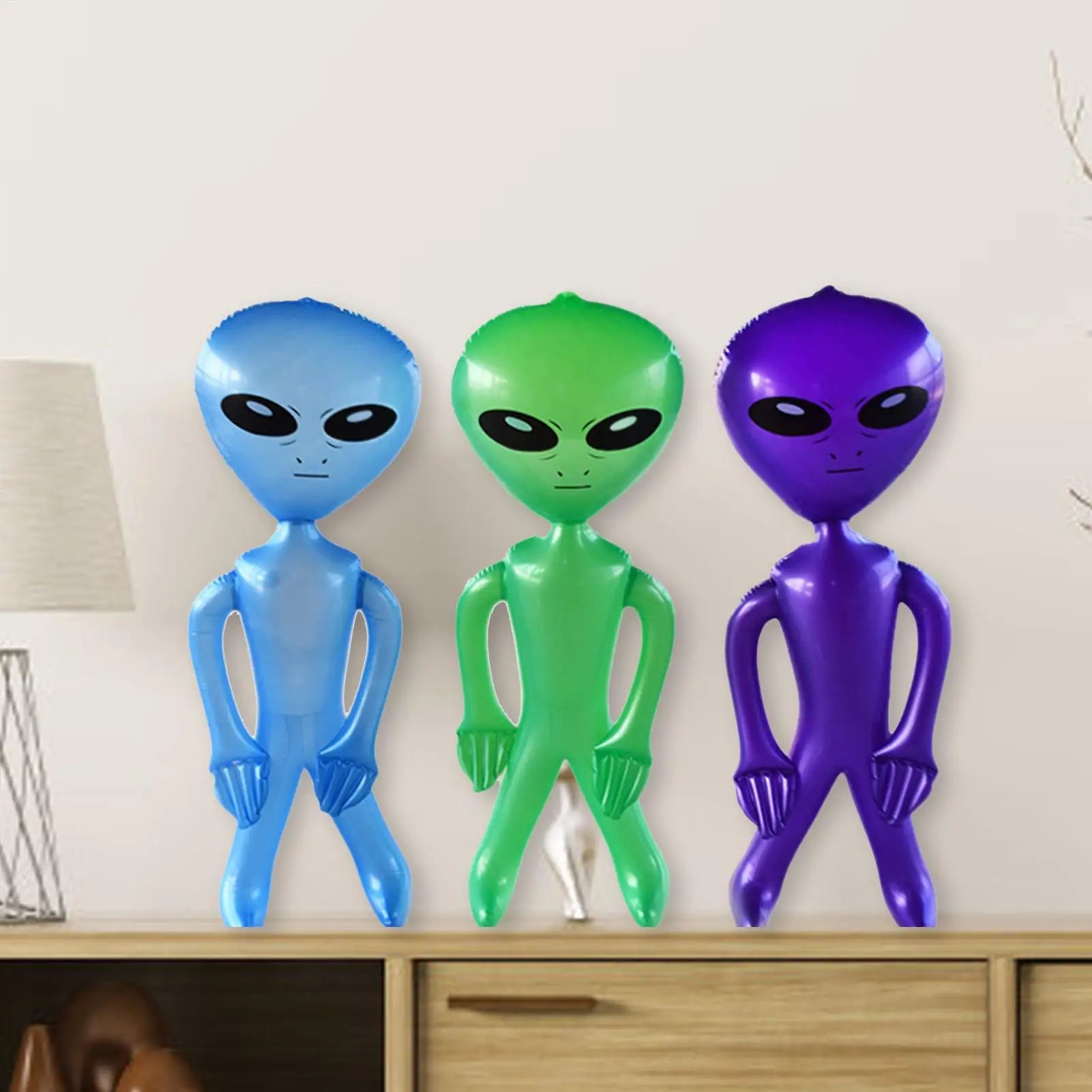 90cm Green Alien Inflate 35Inch Jumbo Green Alien Halloween Decorations Alien Balloons Photo Prop Blow up Alien for Halloween Oasis Select