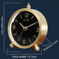 Brass Light Luxury Clock Living Room Simple and Quiet Quartz Clock Bedroom Bedside Table Decoration Home Decoration Oasis Select Brass clock