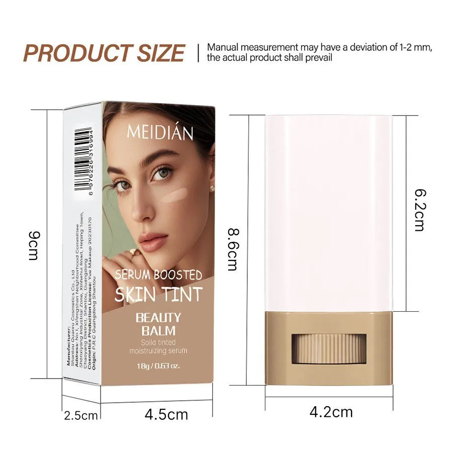 1/2PCS Skin Tint Stick Waterproof Nourishing Solid Tinted Serum Foundation Balm Face Tinted Face Contour Stick Face Makeup Oasis Select