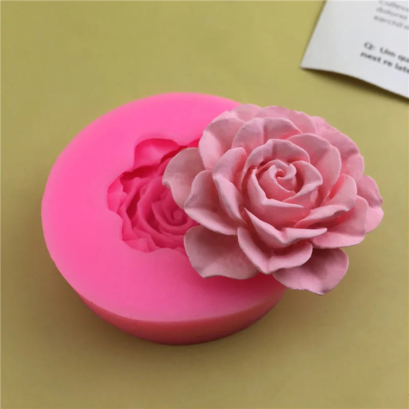 3D Rose Flower Silicone Mold Fondant Chocolate Soap Candle Resin Mould DIY Cake Decorating Tool 3 Sizes Available Oasis Select
