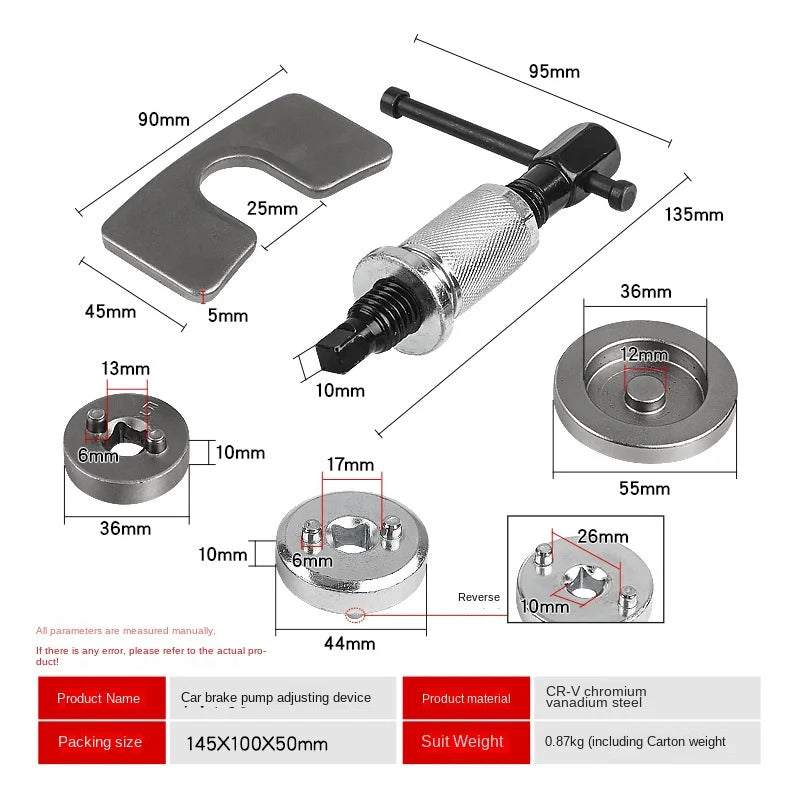 Disc Brake Cylinder Adjustment Assembly Replacement Brake Disassembly Separator Brake Caliper Piston Top Return Tool Auto Parts Oasis Select Type B