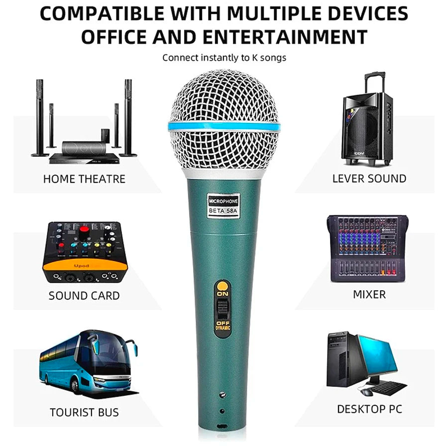 AyeBeau Wired Dynamic Microphone – Karaoke, Gaming & Streaming