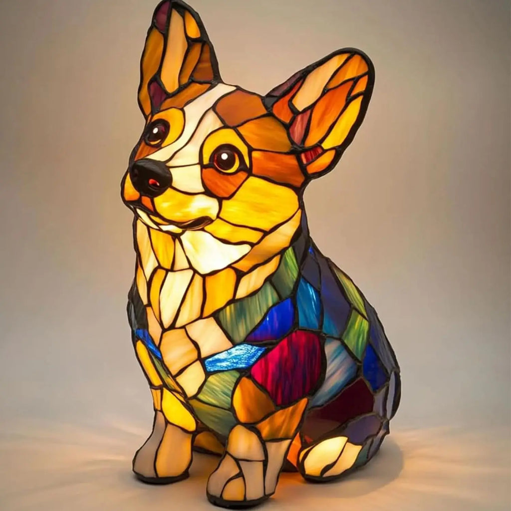Cute Animal Resin Night Light – Cat & Dog USB Table Lamp