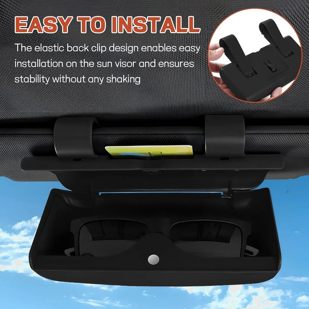 Magnetic Car Sun Visor Glasses Holder & Sunglasses Storage Box