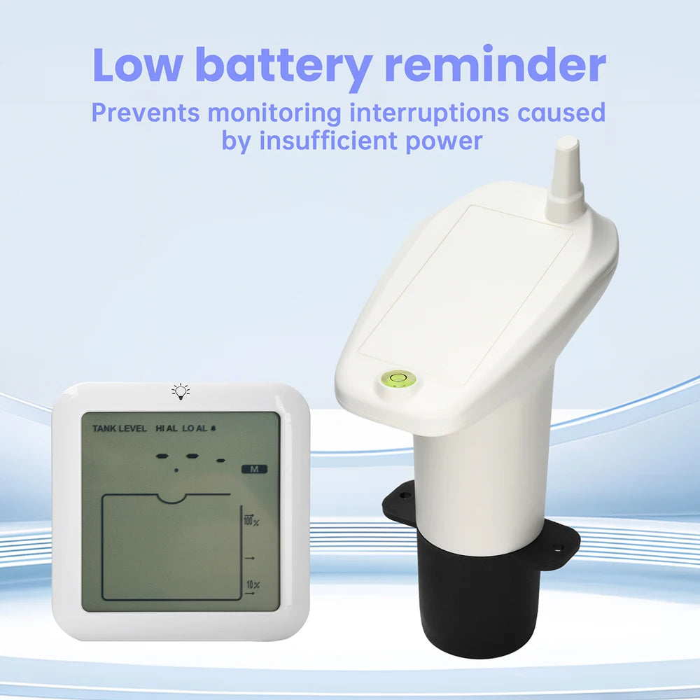 Level Guage Wireless LCD Display Water Tank Liquid Level Meter Temperature Height Monitor Alarm Clock Sensor Oasis Select
