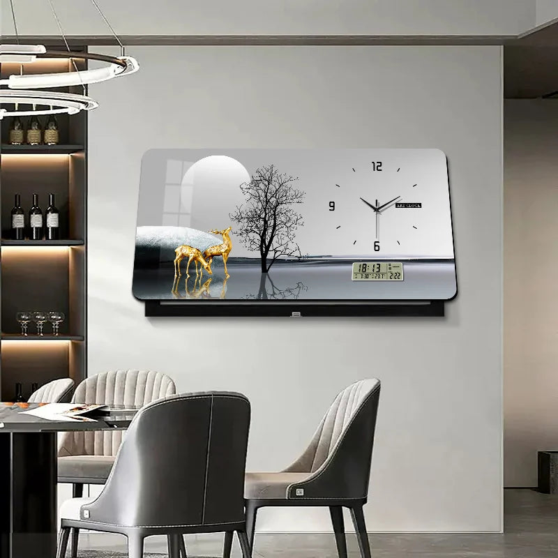 Perpetual Calendar Large Size Electric Meter Box Decorative Picture Wall Clock Distribution Box Block Decorative Wall Clock Oasis Select