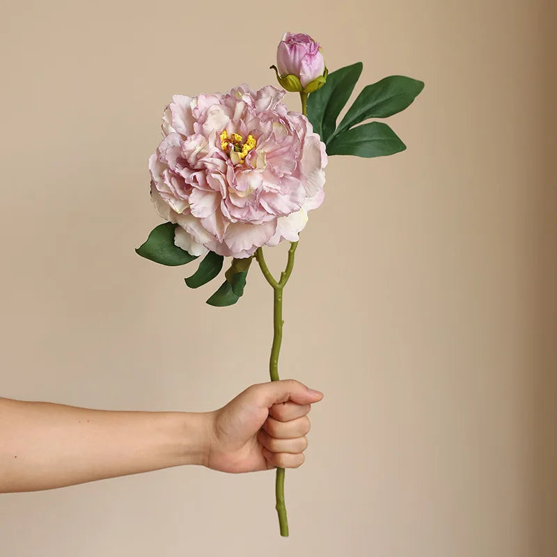 Peony Simulation Flowers, Home And Living Room Artificial Flower Decorations, Dining Table Dried Flower Bouquet Decoration Oasis Select