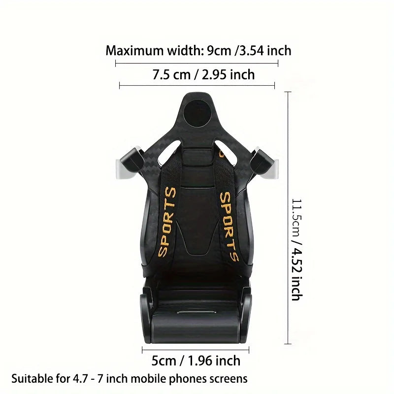 Racing Seat Car Phone Holder – Air Vent Mount | 360° Rotation
