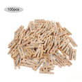 50/100pcs Durable Wooden Photo Clips Mini Reusable Memo Paper Peg Wooden Clamp for Hanging Pictures Paper DIY Crafts Oasis Select 100pcs
