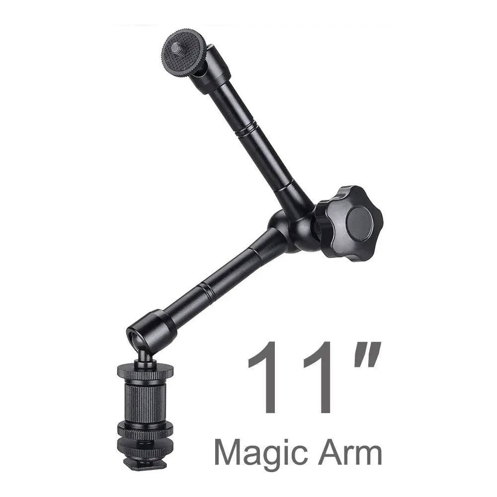 11 Inch Metal Adjustable Articulating Magic Arm Super Clamp for Flash LCD Monitor LED Video Light SLR DSLR Camera Accessories Oasis Select