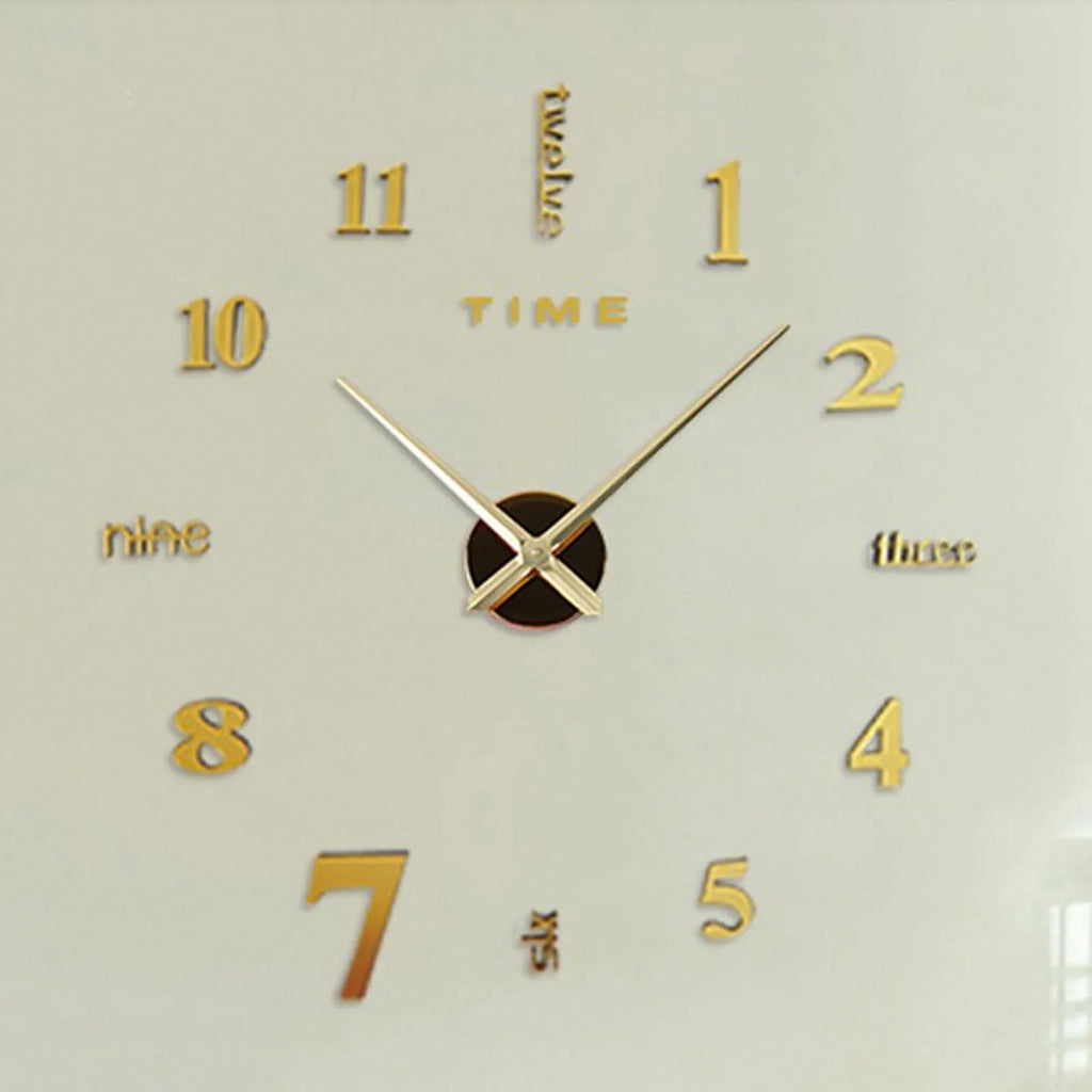2024 New Creative Wall Clock Living Room DIY Wall Sticker Clock Mute Wall Clock Home Decorate Wall Digital Clock Needle Watch Oasis Select