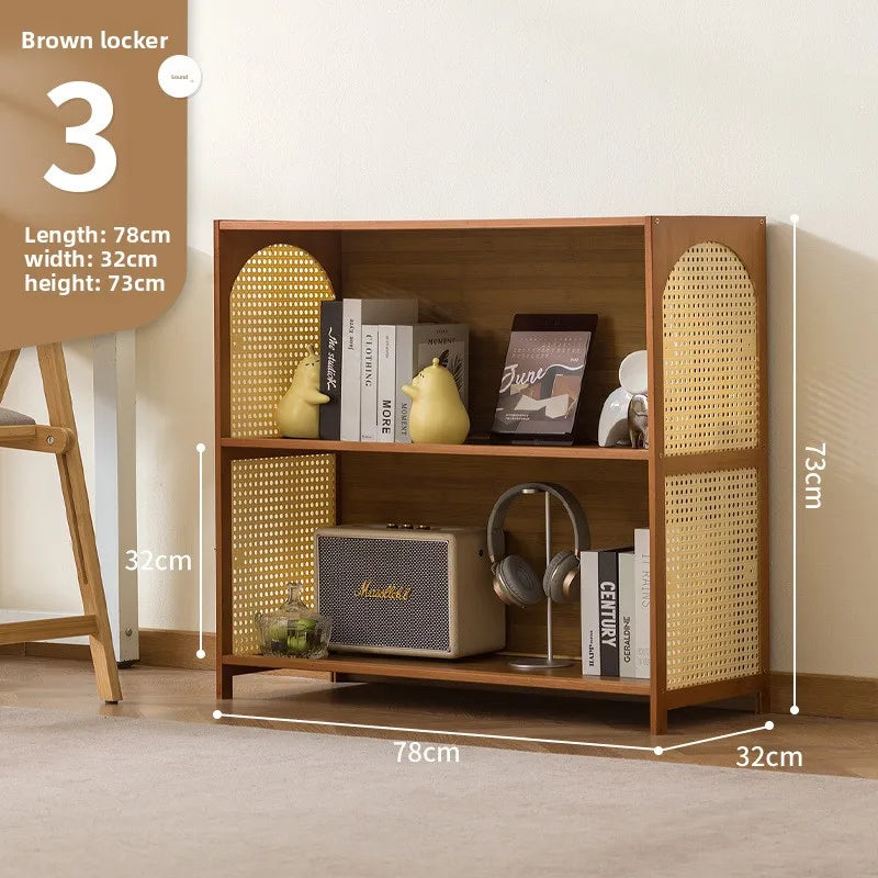 Bookcase Integrated Against Wall Student Household Bookshelf