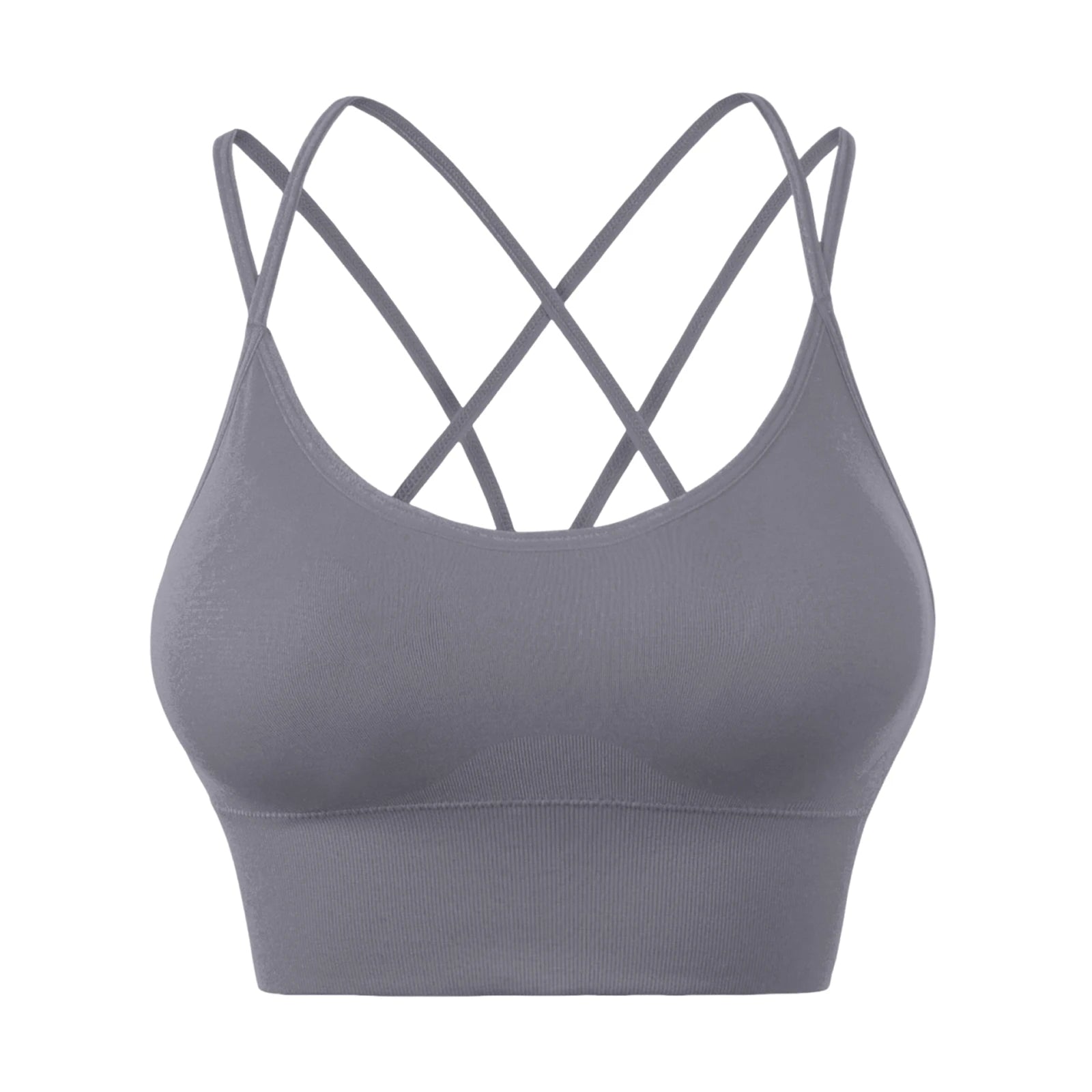 Wirefree Sports Bra Women's Sexy Back Shockproof Fitness Crisscross Brassiere Training Sports Running Yoga Tank Tops Sportswear Oasis Select