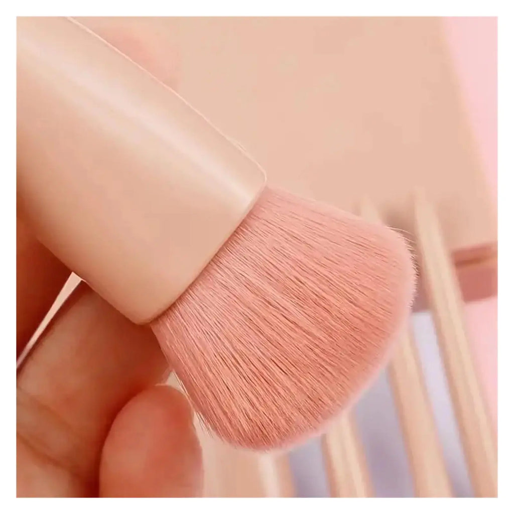 5pcs Mini Travel Size Makeup Brushes Set Complete Function Cosmetic Brushes Kit with Storage Case And Mirror for On-the-Go Oasis Select