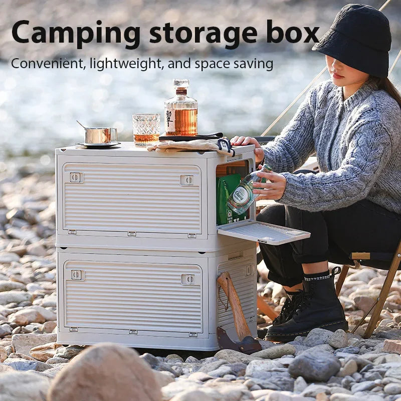 Large Capacity Camping Storage Folding Box Fishing Camping Picnic Table Bench Car Outdoor Chopping Cutting Board Organizer Trunk Oasis Select