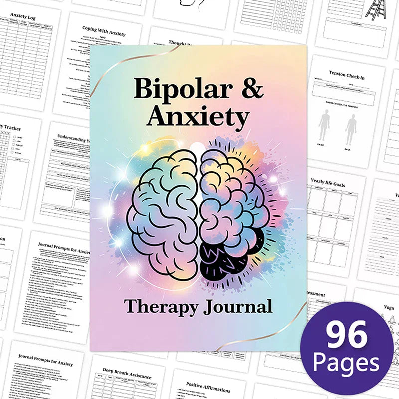 Bipolar & Anxiety, Bipolar Disorder, BD Psychological Therapy, Journal Planners Notebook Oasis Select